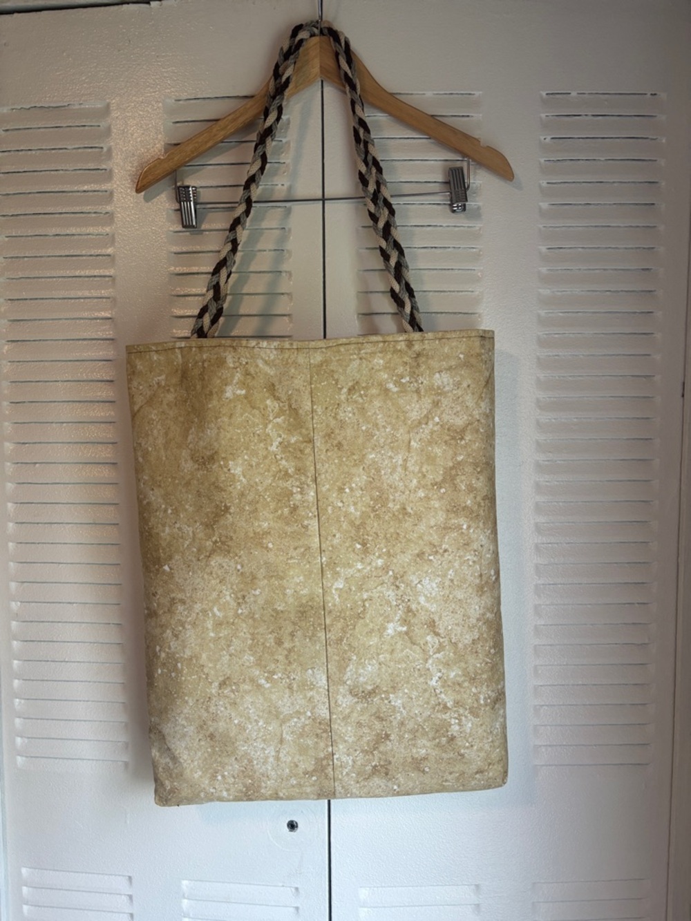 Boho Canada Map Tote Bag Double Face Braided Handle Rustic Chic - Picture 8 of 8